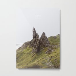Skye, Scotland Travel Illustration Metal Print