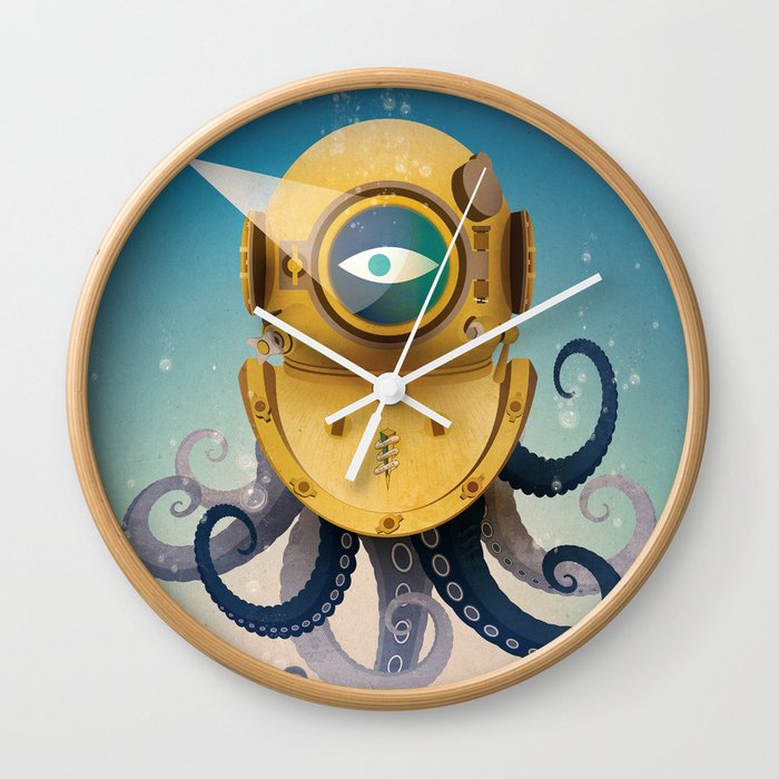 Deep Sea Diver Wall Clock