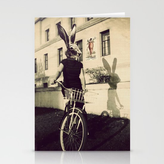 Bunny on Bicycle Stationery Cards