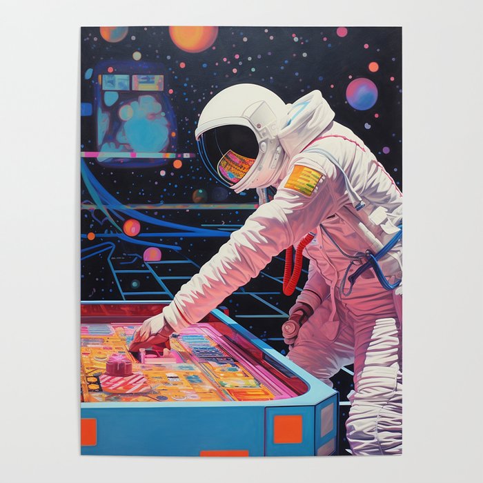 Abstract Astronaut  Poster
