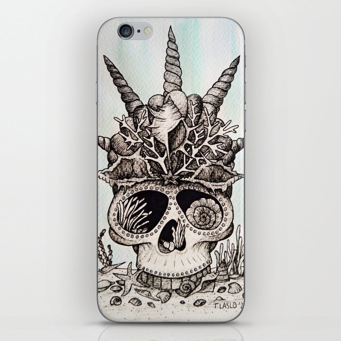Mermaid Skull - Color iPhone Skin