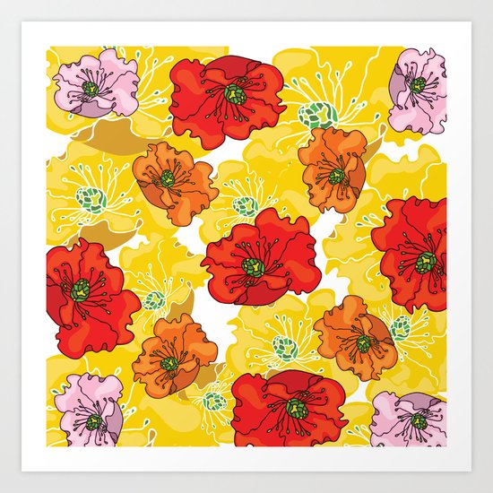 marzipan flowers Art Print