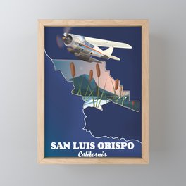 San luis obispo California Map Framed Mini Art Print