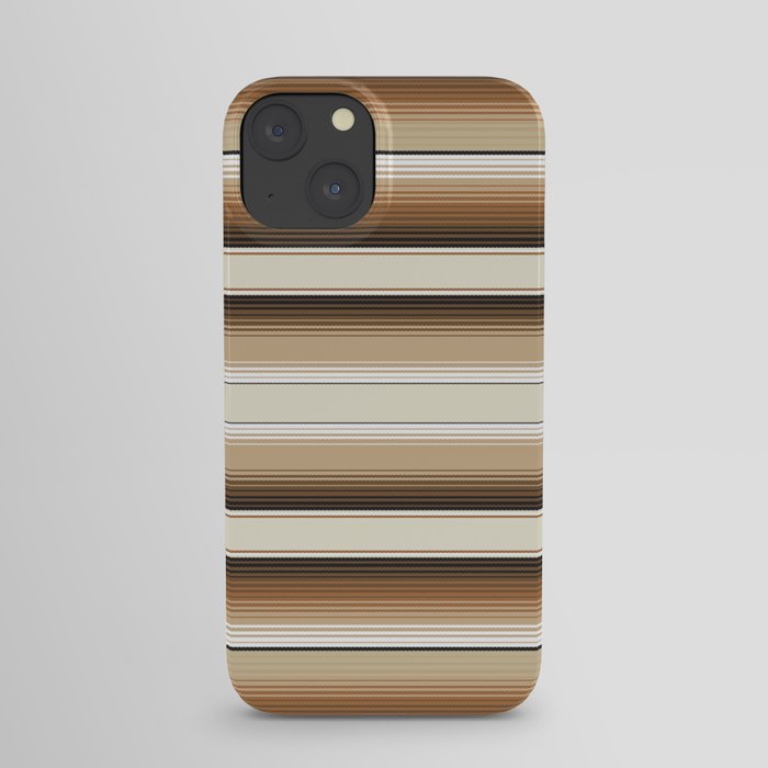 Brown and Navajo White Southwest Serape Stripes iPhone Case