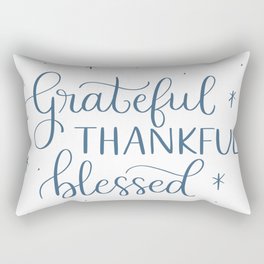 Grateful Thankful Blessed Rectangular Pillow