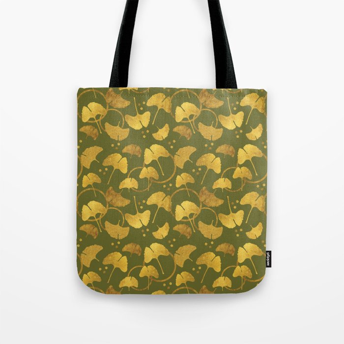 Ginkgo Gold_Olive Tote Bag