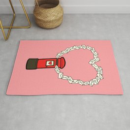 Love Letters Rug | Red, Heart, Valentine, British, Letter, Letters, Mailbox, Hearts, Drawing, Postbox 