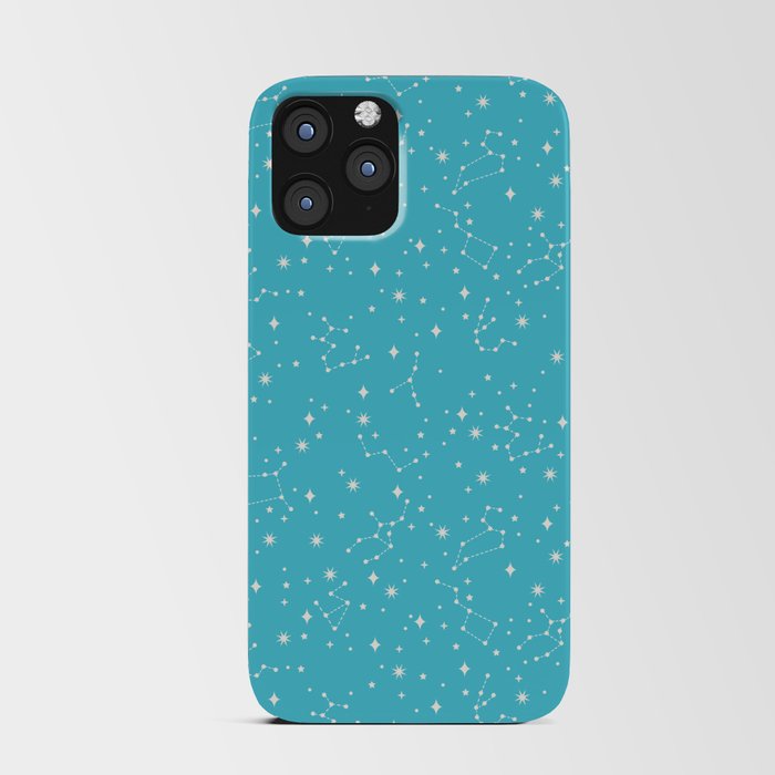 Constellations in a Cyan Sky iPhone Card Case