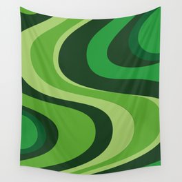 70’s Green Vibe Wall Tapestry
