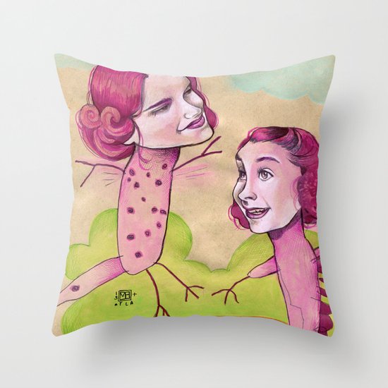 UP AND DOWN FRIENDS Throw Pillow