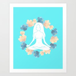 Meditation Floral Goddess Art Print