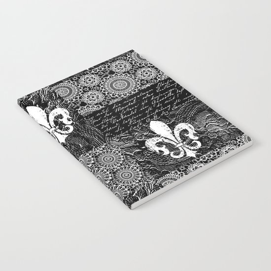 Black and white lace Notebook
