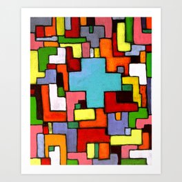 Grüne Kreuz Art Print