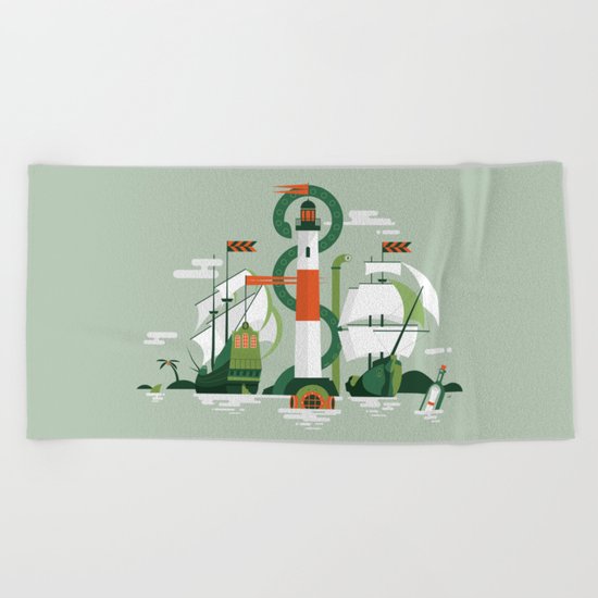 Sea of Adventure Beach Towel
