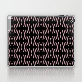 Black and Pink Minimal Stripe Chevron Pattern Pairs DE 2022 Popular Color Rose Meadow DE6025 Laptop Skin