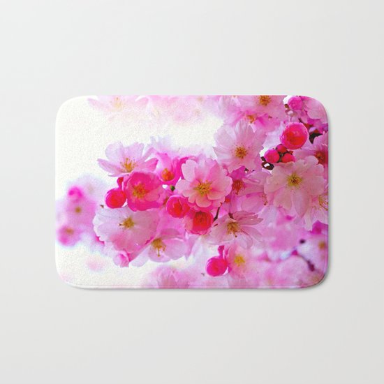 PINK CHERRY BLOSSOMS Bath Mat