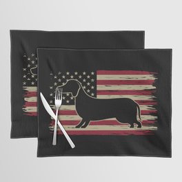 Dachshund Dog American Flag Placemat