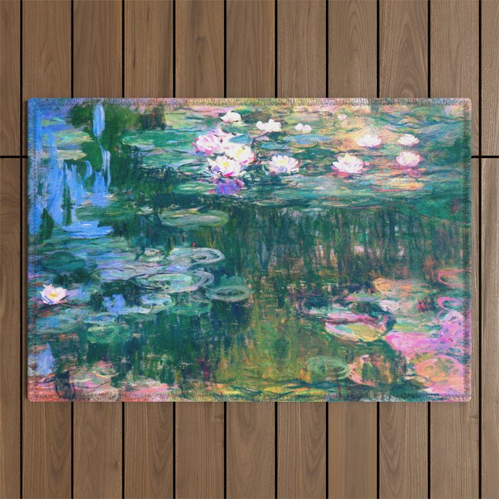 water lilies : Monet Outdoor Rug