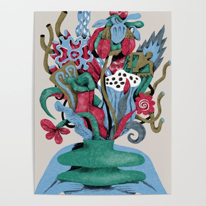 Flowers in the Rainforest Poster