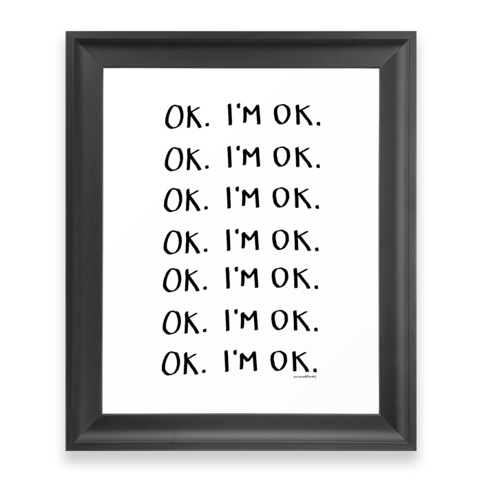 Ok, I'm ok! Framed Art Print by emmedelmar