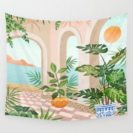 Tropical Beach Villa #30 Wall Tapestry