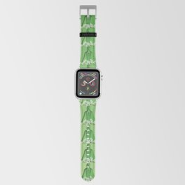 Yoga and meditation position in green Apple Watch Band