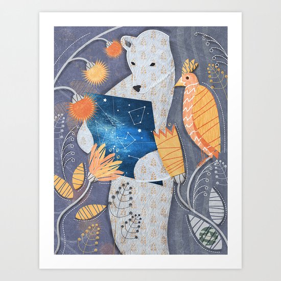 Bear searching exit Art Print