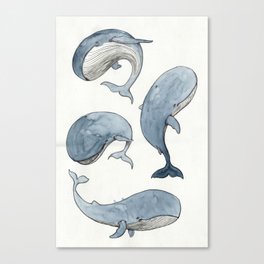 Dancing Whales Canvas Print