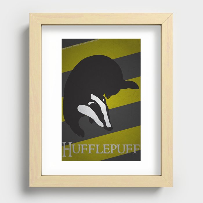 Hufflepuff Recessed Framed Print