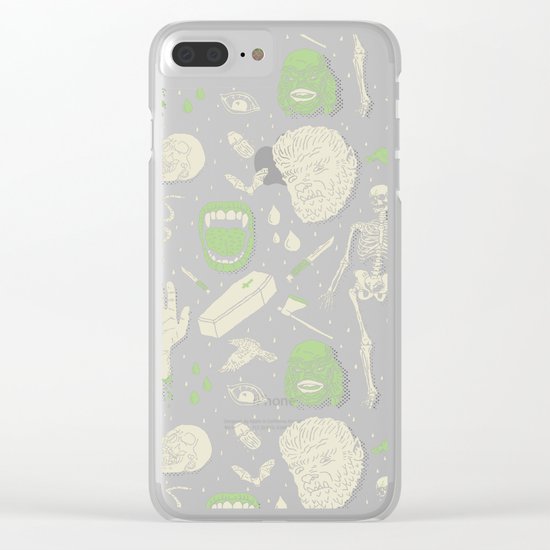 Whole Lotta Horror: BLK ed. Clear iPhone Case