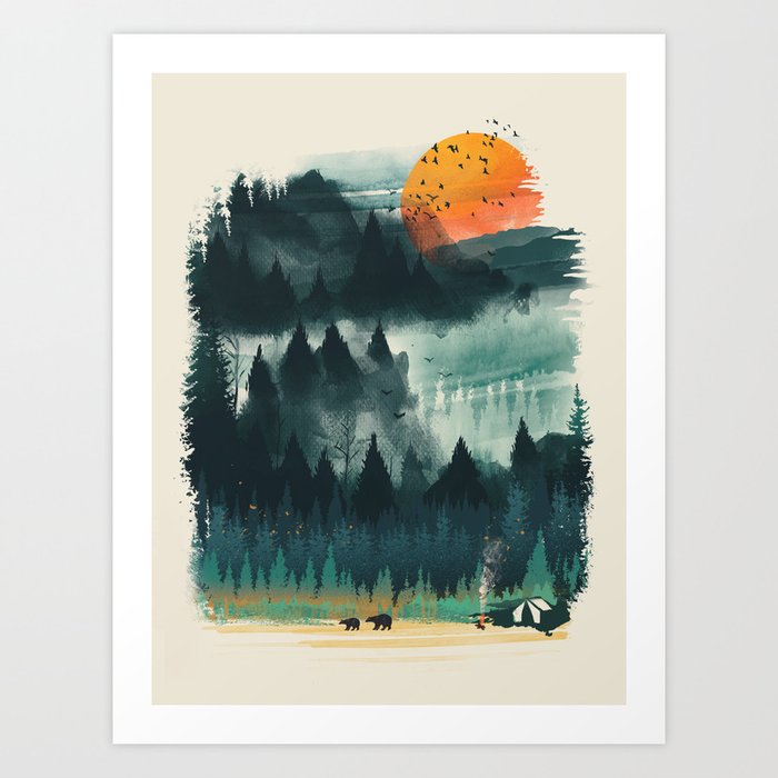 Wilderness Camp Art Print