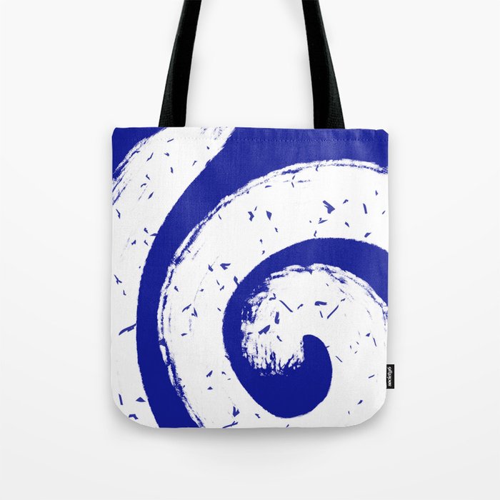 Blue and White Swirl II Tote Bag