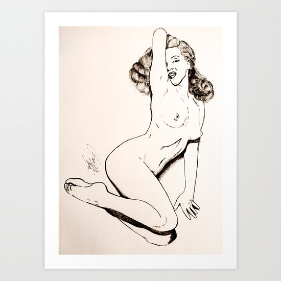 Marilyn Monroe Pin-up Art Print