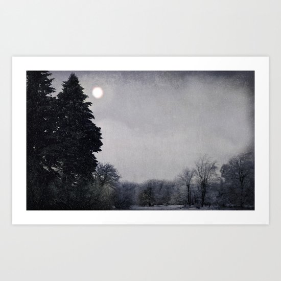 Snowy night Art Print