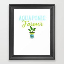Aquaponic Fish Tank System Farmer Gardening Framed Art Print