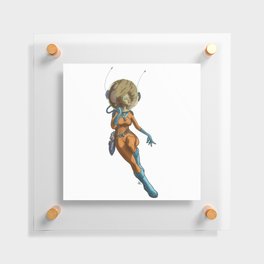Girl in Space Floating Acrylic Print