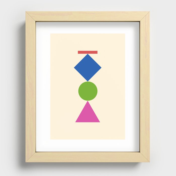 Geometric Structure Recessed Framed Print