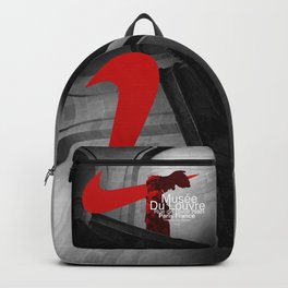 The Winged Victory Of Samothrace Backpack | Sculpture, Graphicdesign, Paris, Digital, Black And White, Photoshop, Alternative, Fonts, Wingedvictory, Lusciousapparatus 