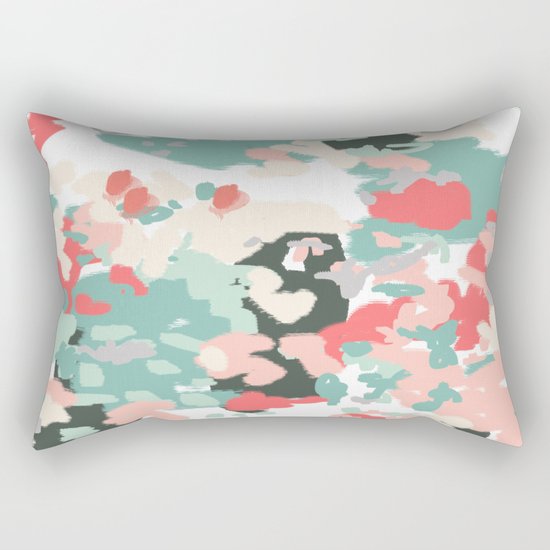 Nashe - abstract painting trendy color bright modern painting for dorm urban beach decor southern Rectangular Pillow