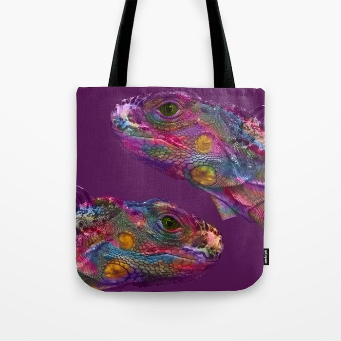 Colorful Bearded Dragons Tote Bag