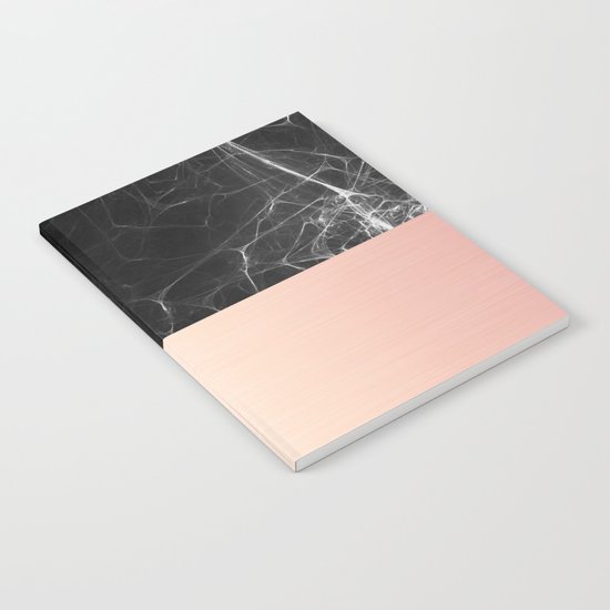 Black Marble and Pink Notebook