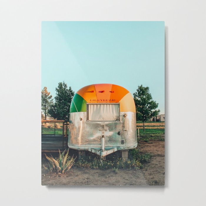 Rainbow trailer in Marfa, West Texas Metal Print