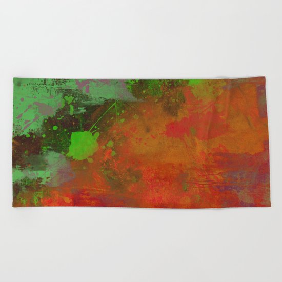 A Difference Of Opinion (Abstract painting) Beach Towel