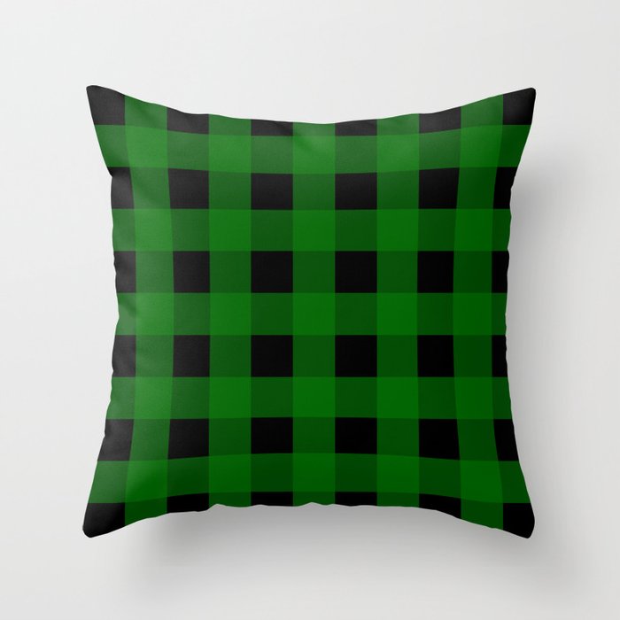 Pine Green Buffalo Check - more colors Throw Pillow