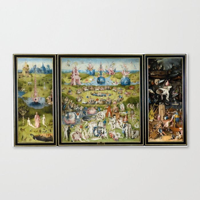 The Garden Of Earthly Delights - Bosch Leonardo Climate Changes  Canvas Print