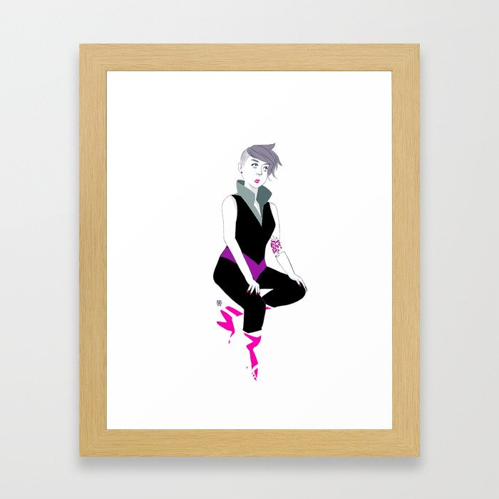 Asteroid Girl  Framed Art Print