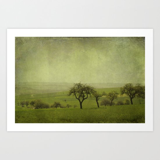 fields and apple trees Art Print
