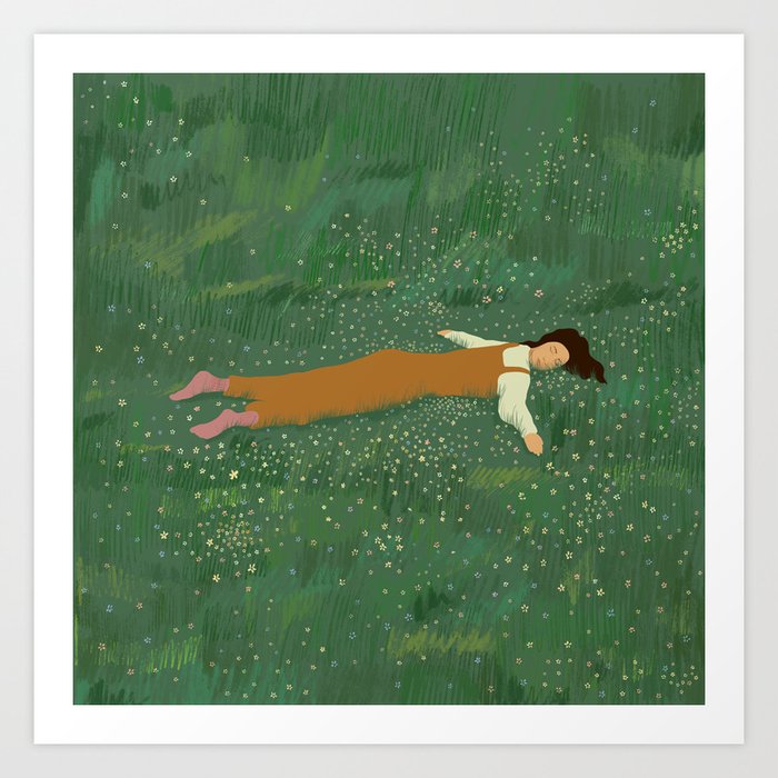 Lazy Naps in the Meadow  Art Print