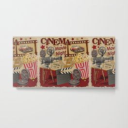 Cinema retro poster. Metal Print
