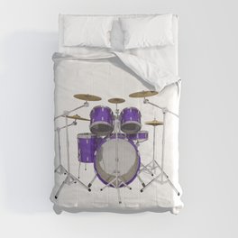 Purple Drum Kit Comforter